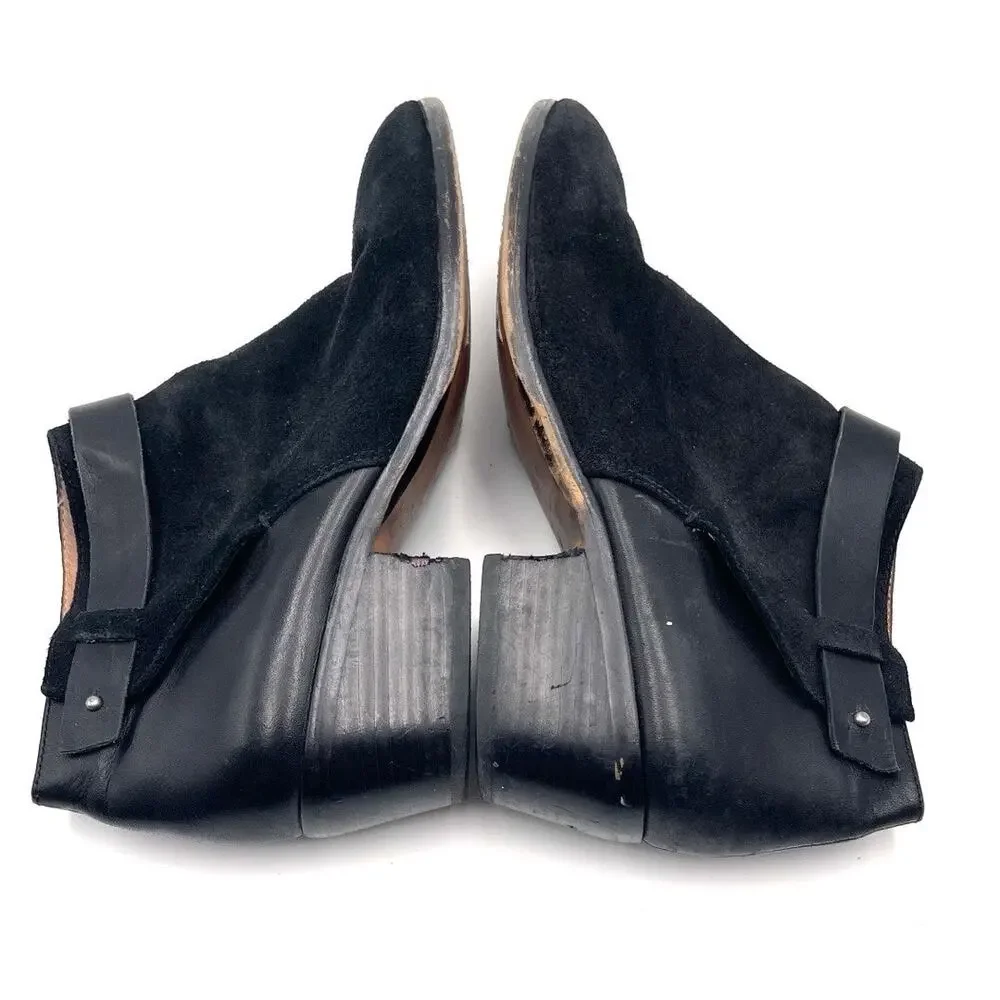 Madewell Charley ankle Boot Size 8.5 black leather/suede